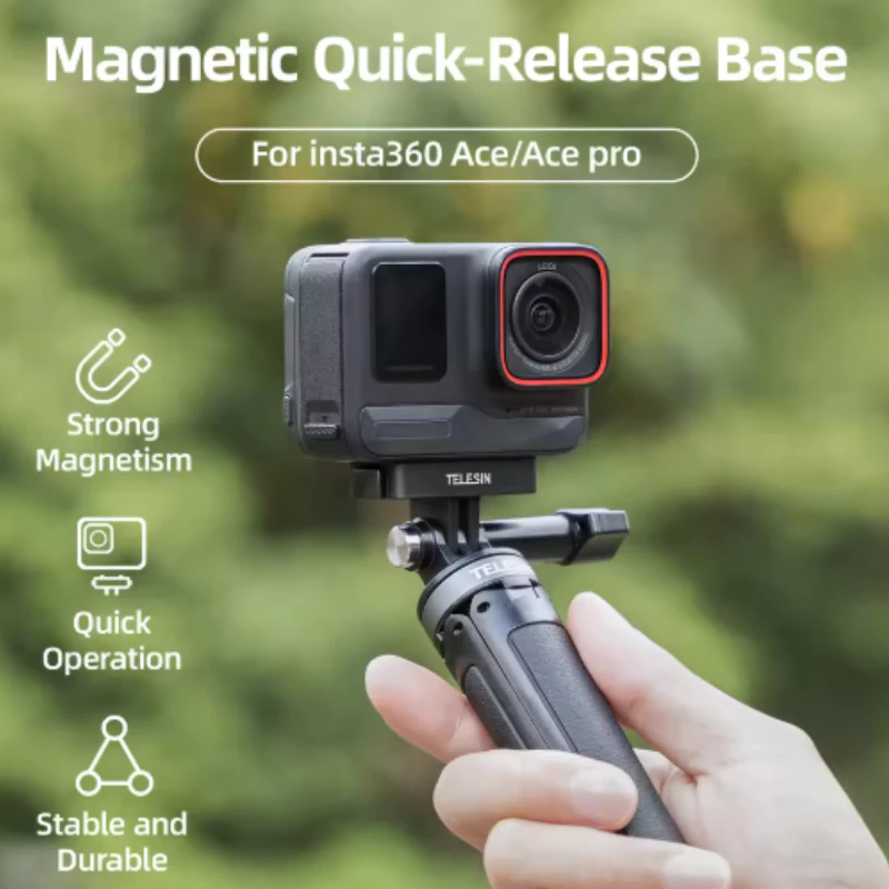 Telesin Insta360 X5 / X4Air / X4 / X3 / Ace / Ace Pro / Ace Pro 2 Adapter Magnetic Base Mount thumbnail 5