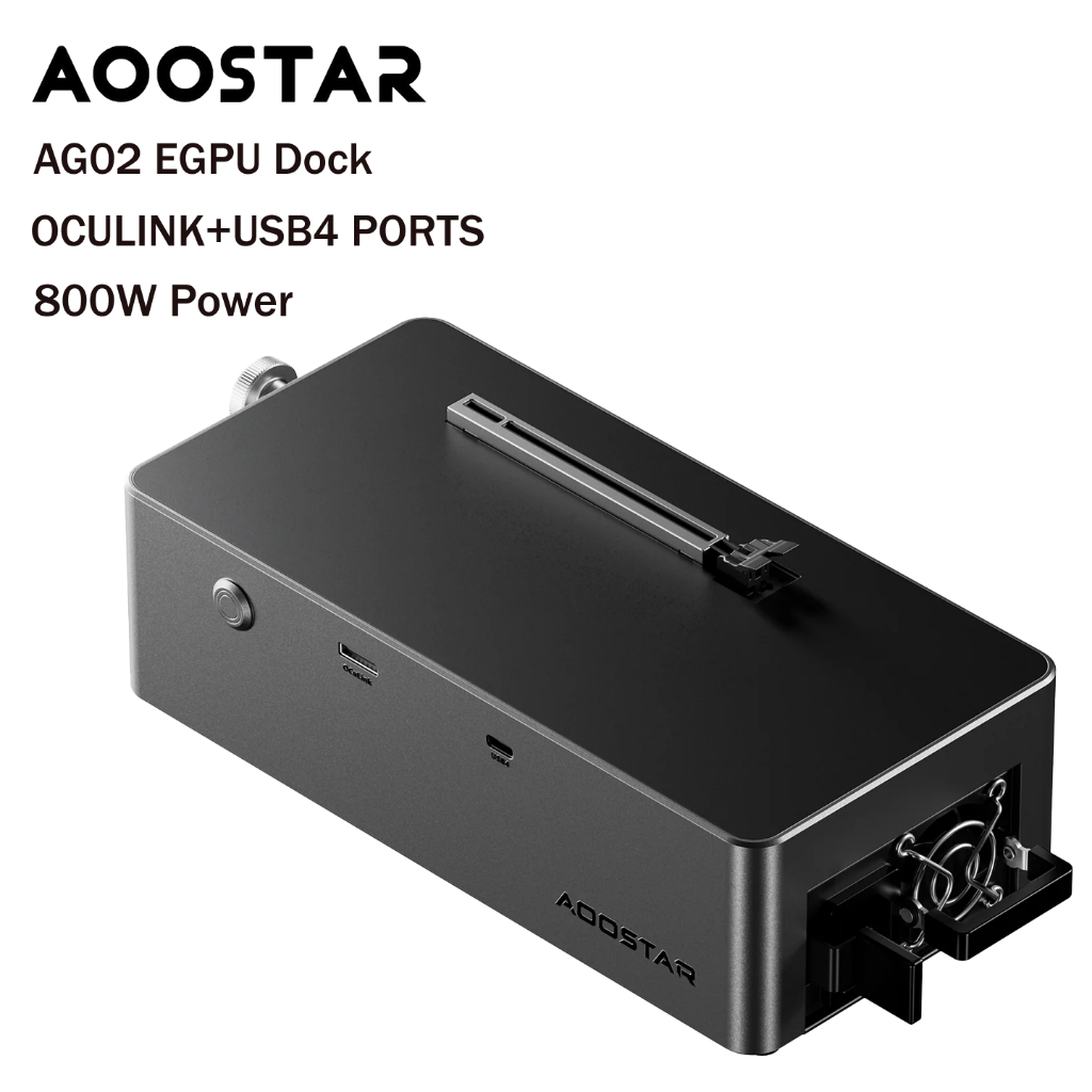 อุปกรณ์ต่อการ์ดจอแยก AOOSTAR AG02 EGPU Dock OCulink-USB4 Port Built-in 800W PowerSupply US Plug