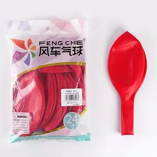 ลูกโป่งยาง ยี่ห้อกังหัน Fengche ขนาด 24 นิ้ว สีมาใหม่ เนื้อหนา คุณภาพเกรดA ที่ร้านลูกโป่งนิยมใช้กัน