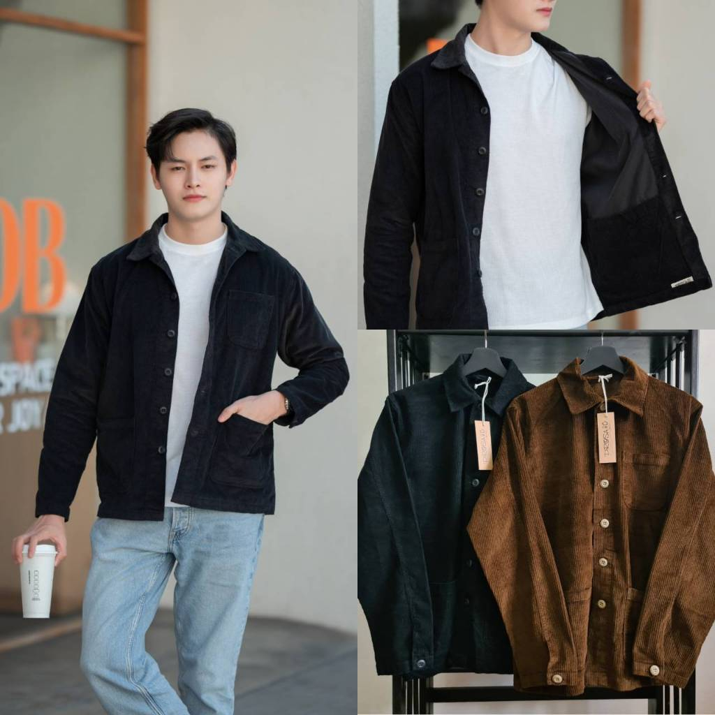 Prosaic Corduroy Jacket เสื้อแจ็คเก็ต”ผ้าลูกฟูกคอตตอล” ผ้านุ่ม ไม่หนามาก ใครมีแผนเที่ยวต้องรีบจัดค่ะ ราคา ถูกที่สุด ดีลบีเคเค