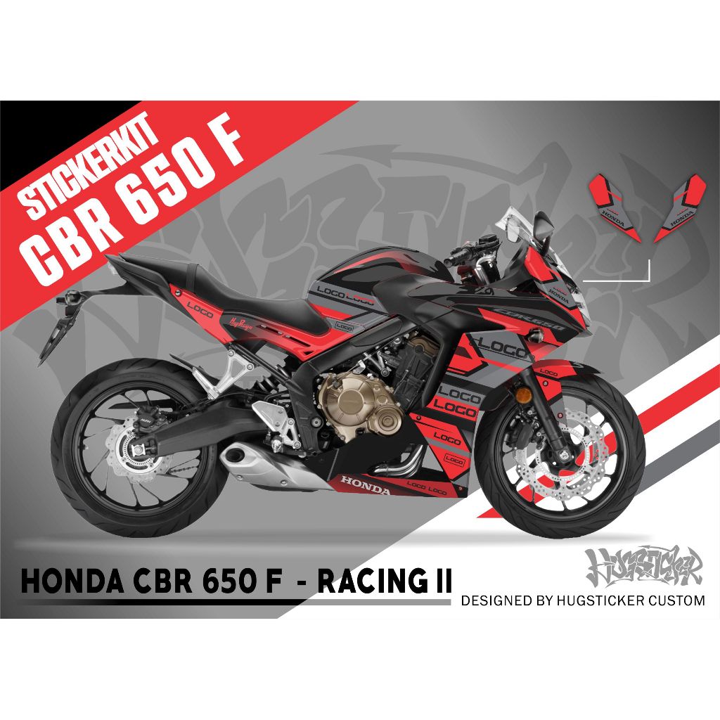 Hugsticker สติ๊กเกอร์ติดรถ สติ๊กเกอร์ CBR650F ลาย Racing II