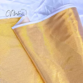 ผ้าตาดพื้น ผ้าดิ้นเงินทอง ผ้าลายไทย (Metallic Fabric) ใช้ทำสไบ โจงกระเบน ประดับ หน้ากว้าง110cm (ขายเป็นหลา)