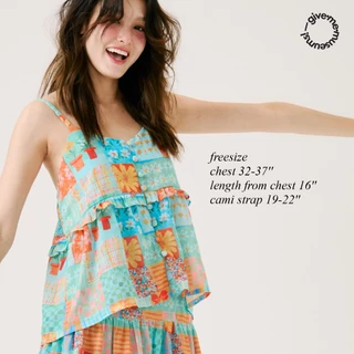 cami top เสื้อลายเดี่ยวพิมพ์ลาย give.me.museums ผ้าพริ้ว ใส่สบาย ปรับสายได้