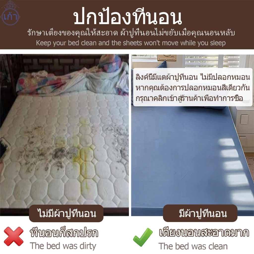 Loppy ผ้าปูที่นอนกันไรฝุ่น 6ฟุต/5ฟุต/3.5ฟุต/3ฟุต thumbnail 6