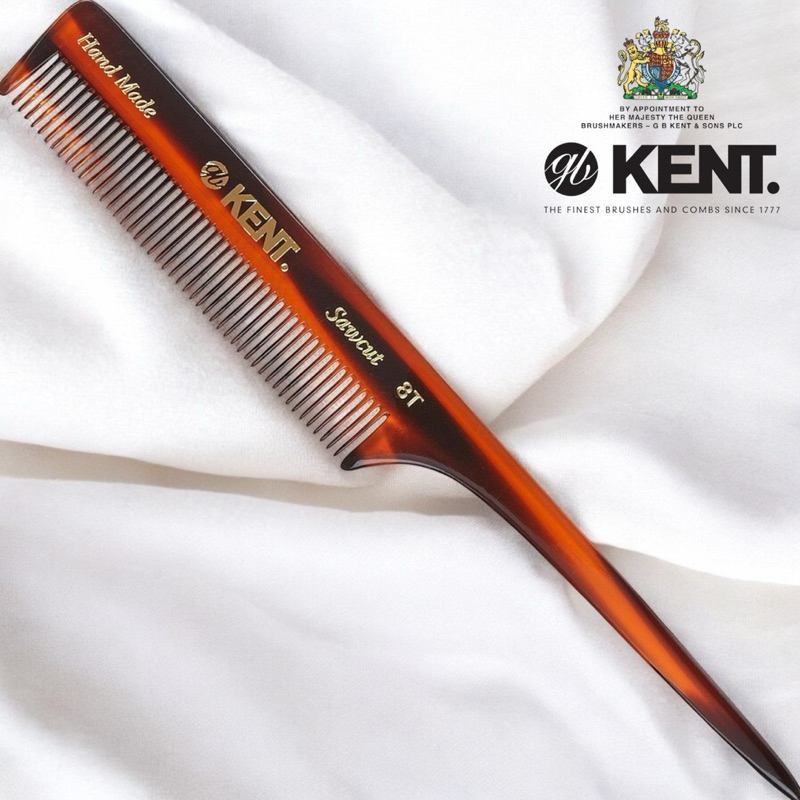 หวีแสก KENT 8T Handmade 190mm Tail Comb Fine Hair หวีหาง