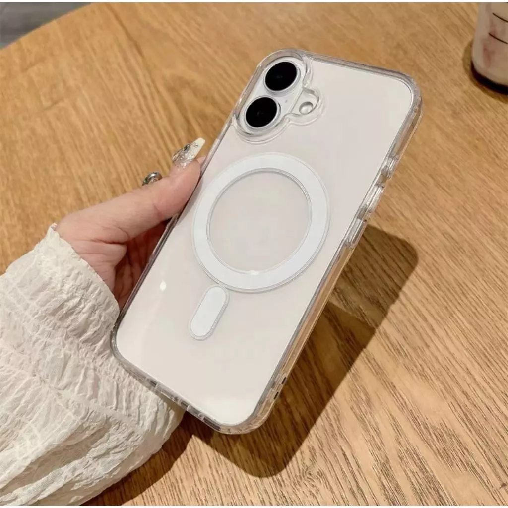 จัดส่งทันที เคส แม่เหล็ก ชาร์จได้ แบบใส สําหรับ iPhone 16 16e 17e 15 14 13 12 11 Pro,Max,Plus,mini X  Xr Xsmax 6,7,8 038 thumbnail 4