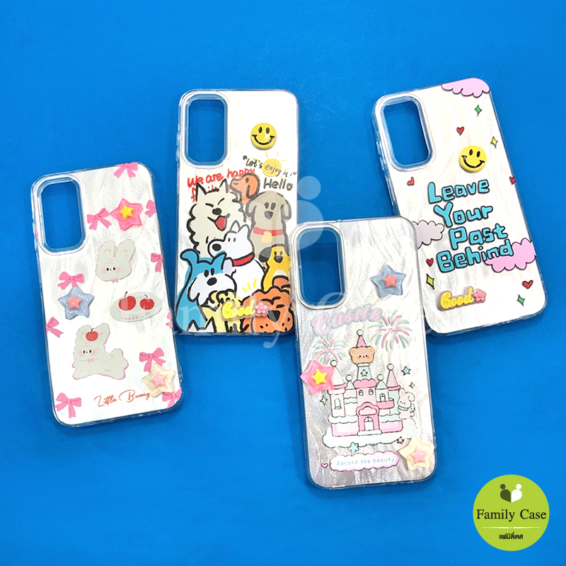 เคสโทรศัพท์มือถือขนนก OpA15 A16 A17 A3(4g) A38(4g) A3x A5/A92020 Reno12 Vv V40 V40lite Y12/Y17 Y19s(