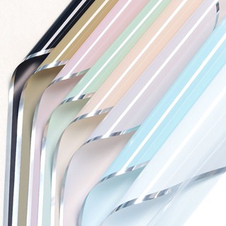 กระดาษห่อช่อดอกไม้ รุ่นขอบเงิน 58*58 ซม. แพคละ 20 แผ่น