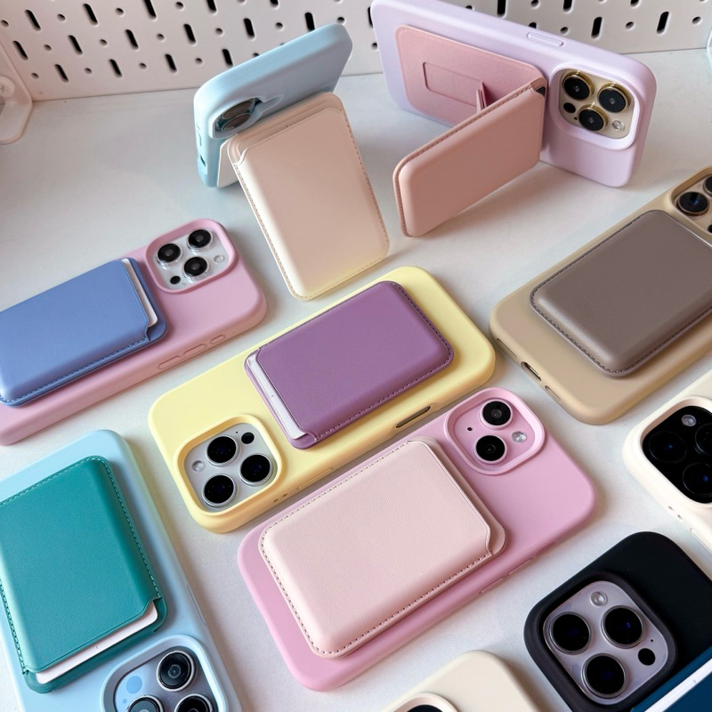 พร้อมส่ง💞 F1S28 Wallet Card Holder การ์ดกระเป๋าใส่บัตรแม่เหล็ก,ขาตั้งมือถือ 🧲[แค่การ์ด] Holder ใช้กับเคสชาร์จไร้สาย