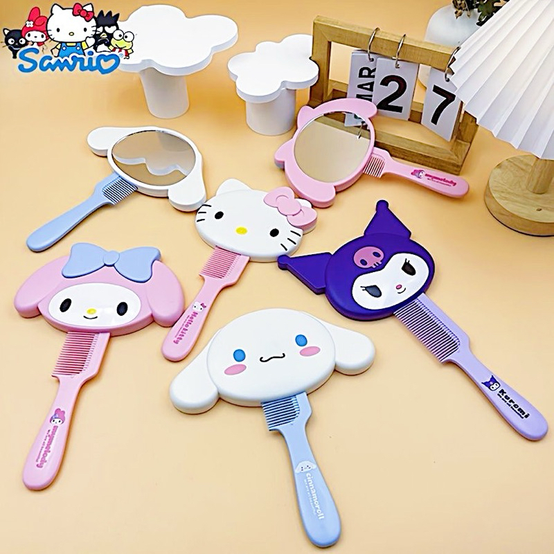 [Mimmuffin] กระจกพร้อมหวีซานริโอ้ sanrio mymelody kuromi cinnamoroll
