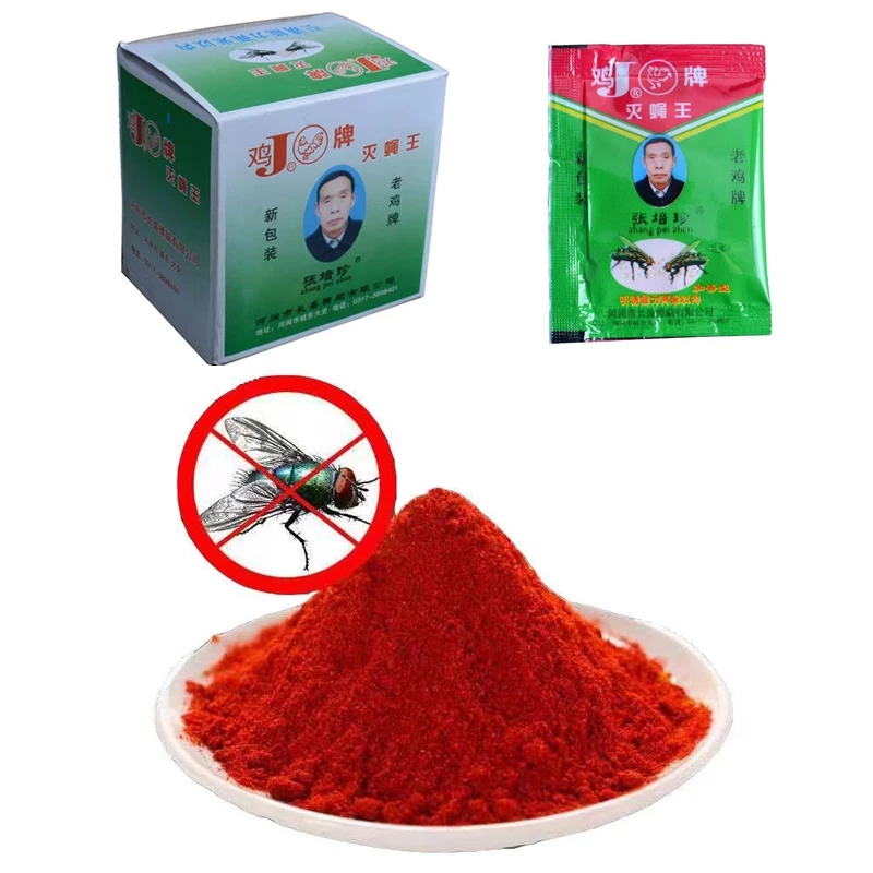 ผงไข่เน่า เหยื่อกำจัดแมลงวัน ฆ่าแมลงวันขั้นเทพ ใช้ฆ่าแมลงวันบ้าน ตราไก่