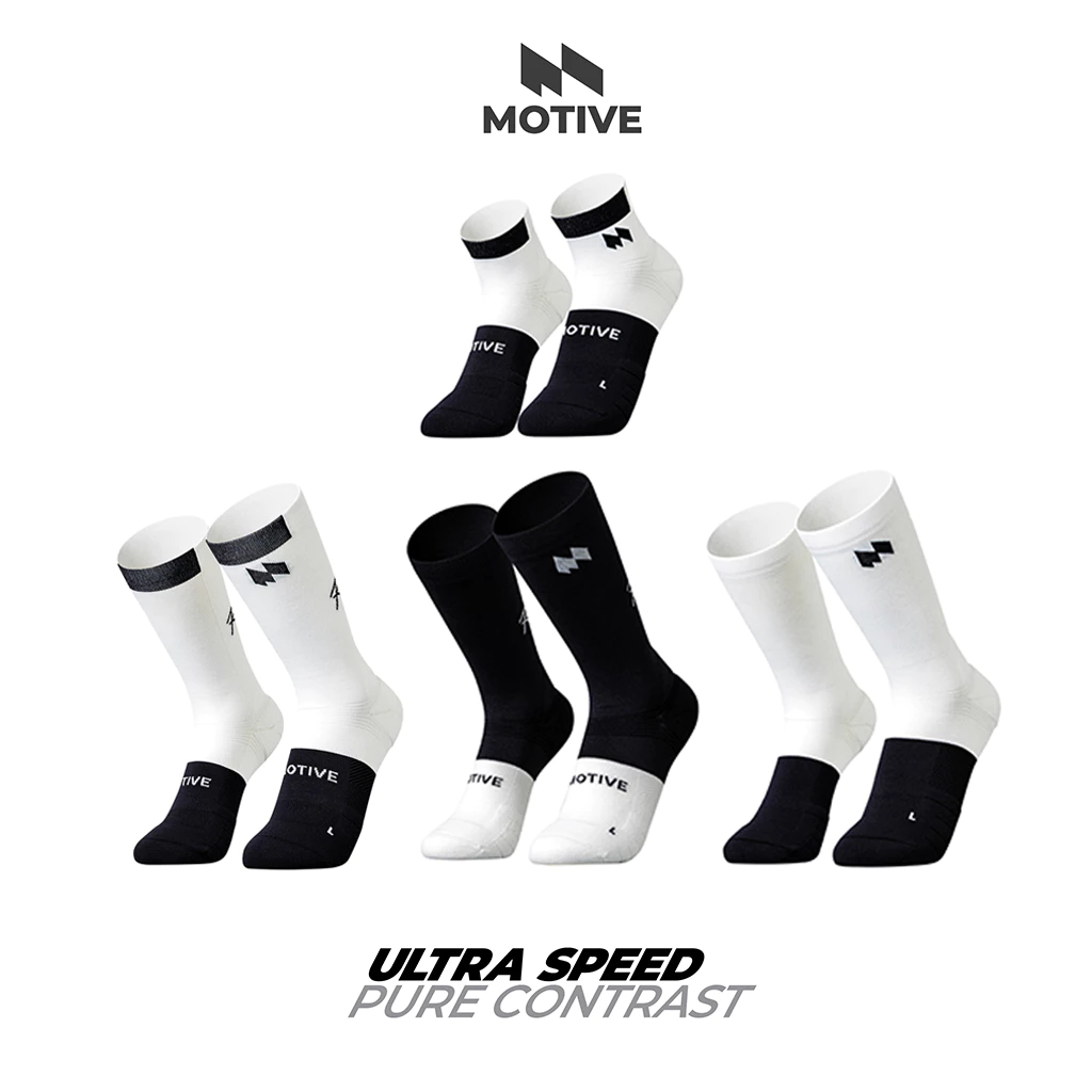 MOTIVE SOCK ULTRA SPEED ถุงเท้าวิ่ง รุ่น Pure Contrast ถุงเท้ากีฬา ถุงเท้าวิ่ง