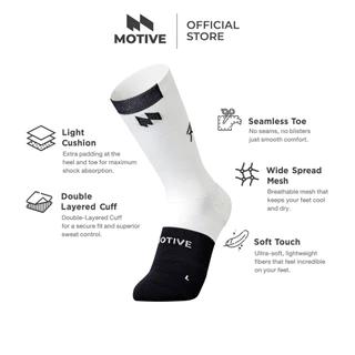 MOTIVE SOCK ULTRA SPEED ถุงเท้าวิ่ง รุ่น Pure Contrast ถุงเท้ากีฬา ถุงเท้าวิ่ง
