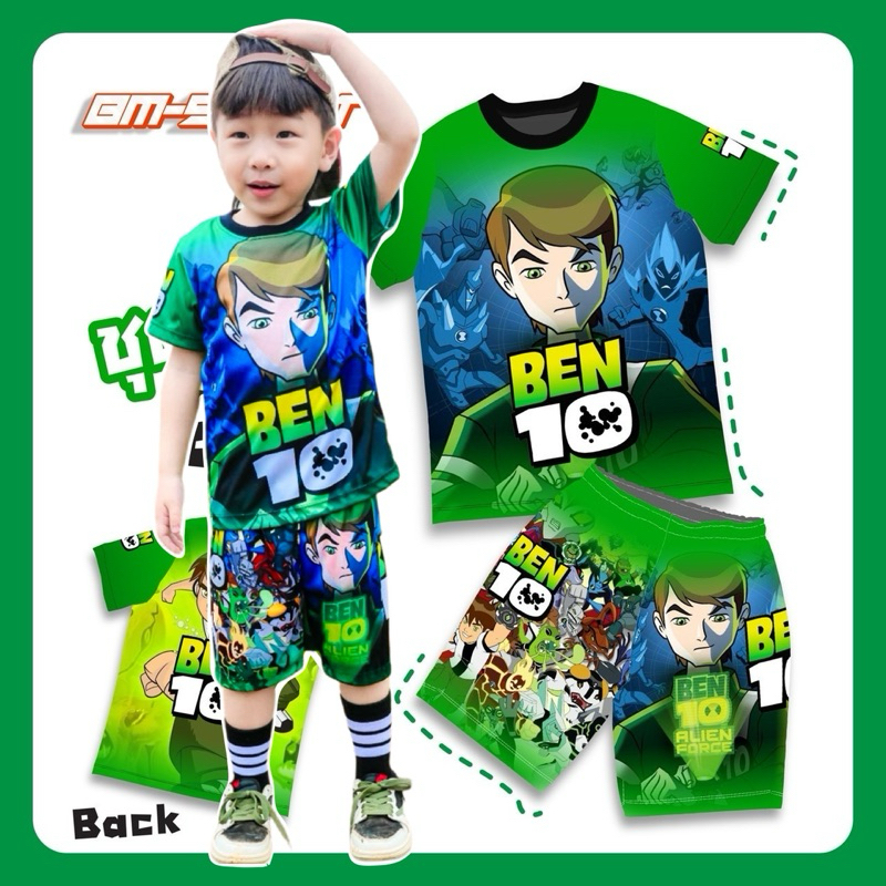 ชุดเด็กแขนสั้นขาสั้น เนื้อผ้าไมโครไฟเบอร์ รุ่นBM - รูปที่ 3