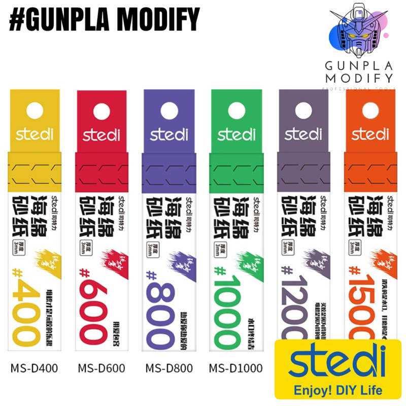 STEDI 3mm Sanding Sponge ฟองน้ำกระดาษทราย จำนวน 10 ชิ้น