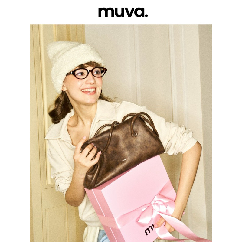 MUVA  double shoulder strap underarm bag 💦แถมพวงกุญแจ💦รับประกันแท้100%