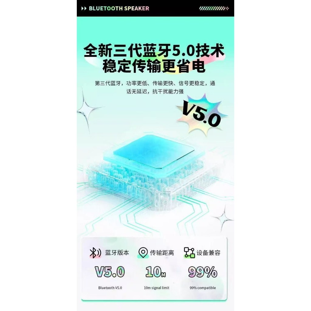 ลำโพงไร้สายมินิ ลำโพงบลูทูธ แบบพกพาพร้อมไฟ RGB Mini ซับวูฟเฟอร์ เสียงดี น้ำหนักเบา แบบชาร์จไฟ ลำโพงขนาดเล็ก พร้อมส่ง3สี