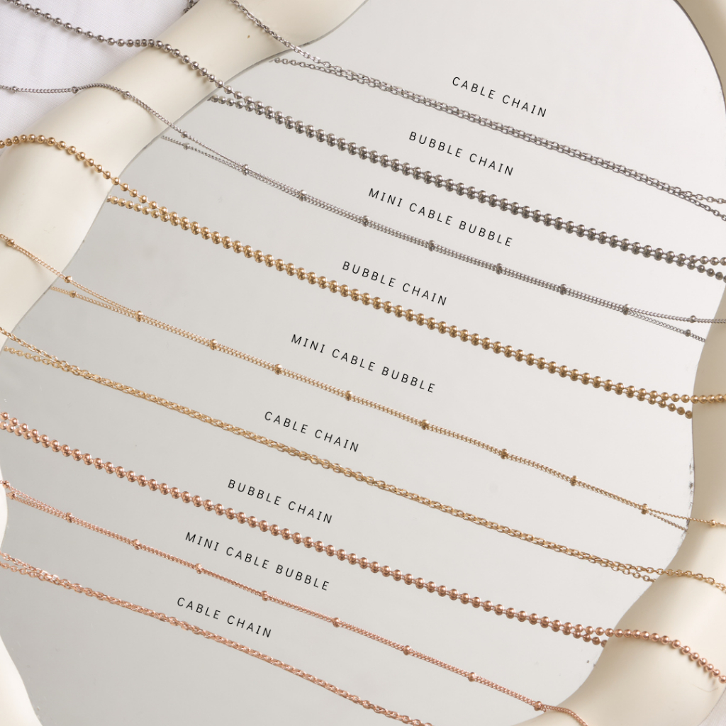 earika.earrings - plain stainless steel necklace วัสดุสแตนเลส (stainless steel) ใส่อาบน้ำได้ เหมาะสำ