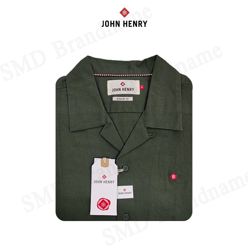 John Henry เสื้อเชิ้ตแขนสั้น รุ่น Men's Short Sleeves Shirts (Moss Green) Code: JH S224MSSRG26 - รูปที่ 4
