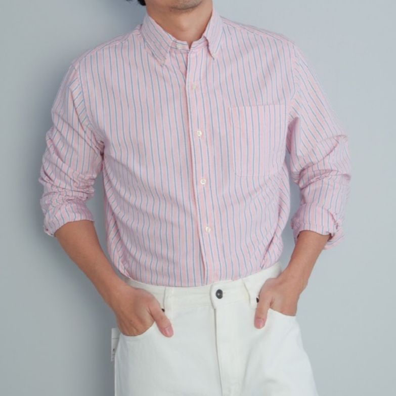 era-won เสื้อเชิ้ต รุ่น Oxford shirts ทรง Comfort fit สี Candy Pink