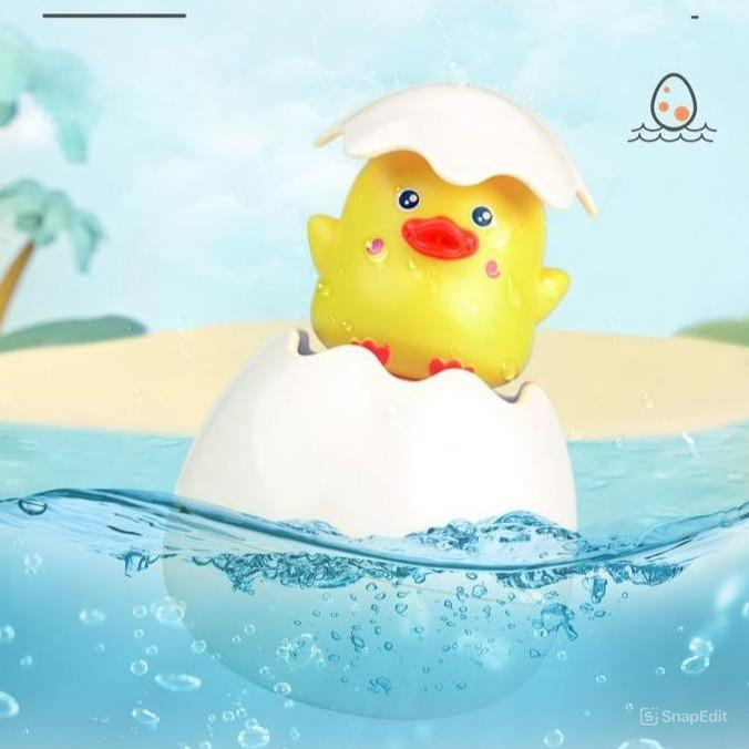 DTX ของเล่นอาบน้ำเด็ก อาบน้ำในห้องน้ำ ไข่ไดโนเสาร์ ฉีดน้ำได้ เป็ดเหลืองตัวน้อย อาบน้ำ ของเล่น - รูปที่ 3