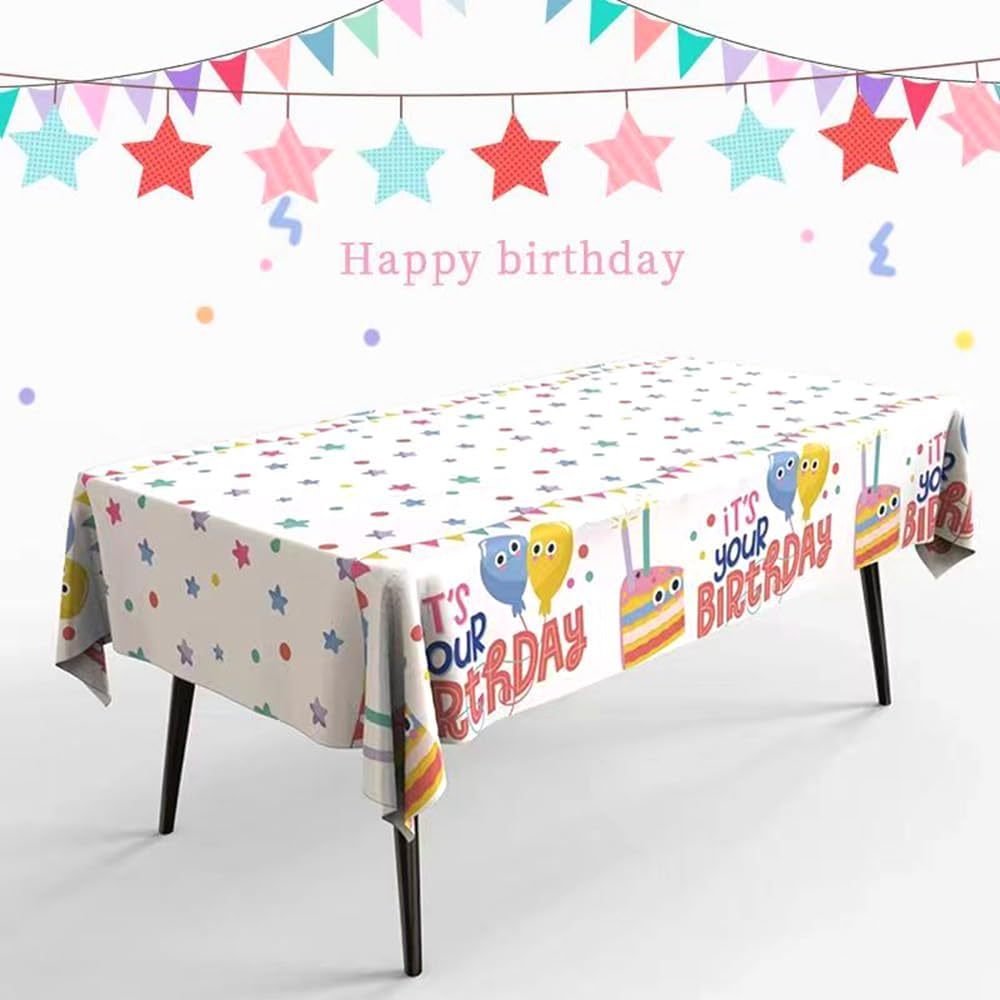 137X183CM ผ้าปูโต๊ะงานปาร์ตี้ ผ้าปูโต๊เอนกประสงค์ ผ้าปูโต๊ะลายการ์ตูน ตกแต่งงานวันเกิด ผ้าปูโต๊ะปิกนิก ผ้าพื้นหลัง