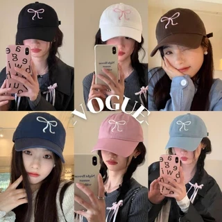 Vogue🌟พร้อมส่ง🌟 หมวกแก็ป (ปีกโบว์) หมวกเบสบอล แฟชั่นเกาหลีcotton cap (MK-1)