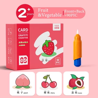 แผ่นการ์ดคำศัพท์ระบายสี Early Education Toys สำหรับเด็ก การ์ดคําศัพท์ระบายสีของ Early Education Picture Cards For Baby