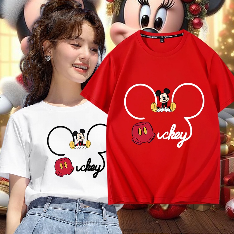 D1062เสื้อยืดแขนสั้น  ผ้านุ่มยืดได้ใส่สบายฯ ลายแฟชั่นนานาชาติ ปลีก-ส่ง