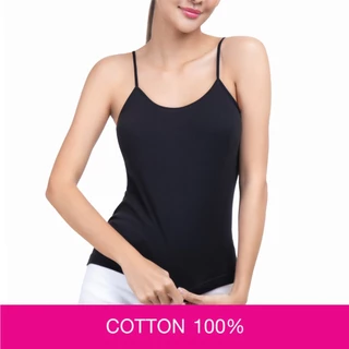 CHERILON Pure Skin เชอรีล่อน เสื้อสายเดี่ยว เสื้อทับ 100% Cotton นุ่ม ระบายอากาศดี ไร้ตะเข็บข้าง ไม่มีบรา GIB-VCP1