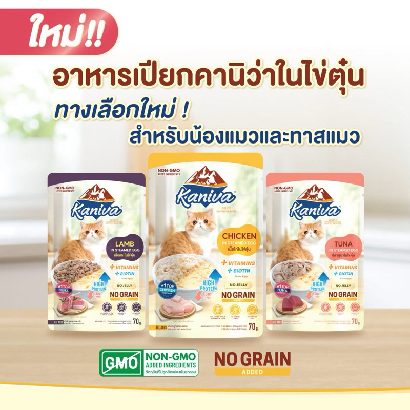 Kaniva อาหารเปียก เนื้อไข่ตุ๋น