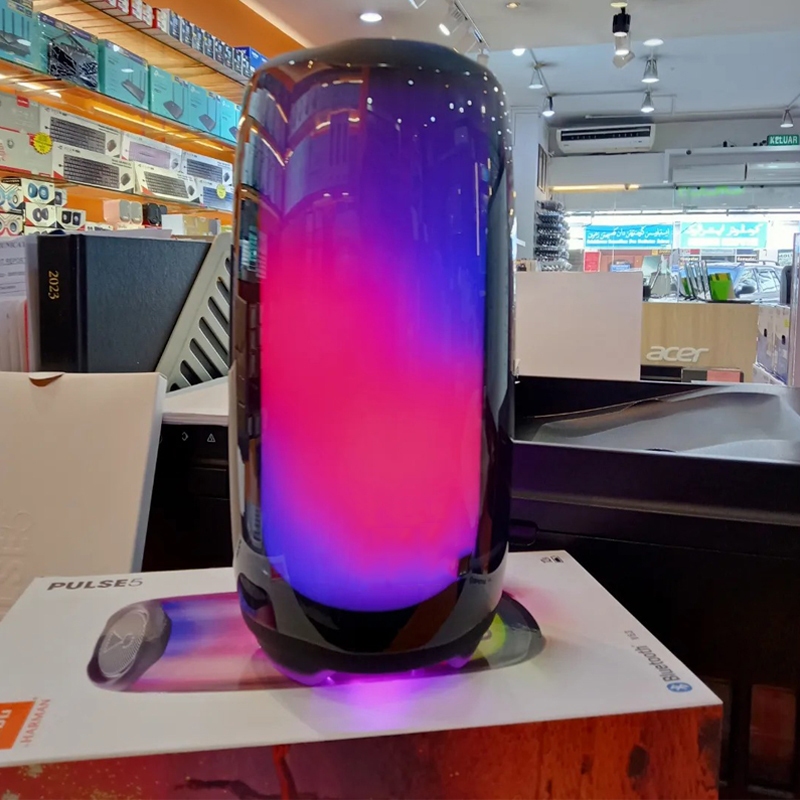 ลำโพง Bluetooth แบบพกพา Pulse 5 มีคุณสมบัติเอฟเฟกต์เสียงและแสง มีฟังก์ชั่นกันน้ำและกันฝุ่น