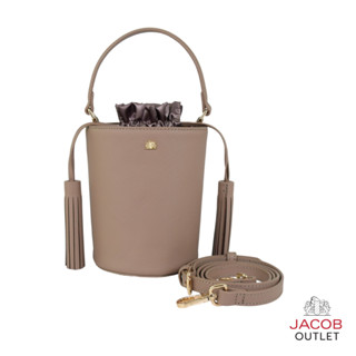 JACOB กระเป๋าถือสีพาสเทล ทรงถัง  รุ่น - 84381