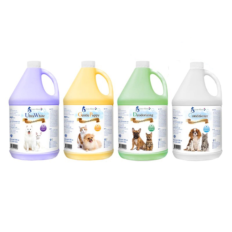 Auro – Kleen Shampoo แชมพู, ครีมนวดขนสุนัขและแมวขนาด 3800 มล.