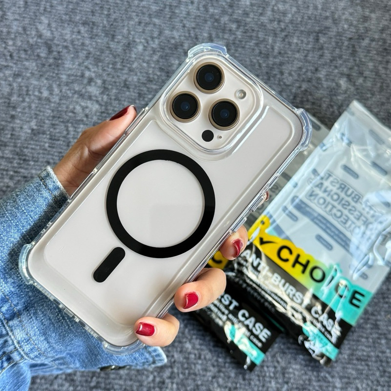 เคสใส Magnetic มุมกันกระแทก เคสสำหรับรุ่นไอโฟน 11 -17 17Air 17pro 17promax - รูปที่ 6
