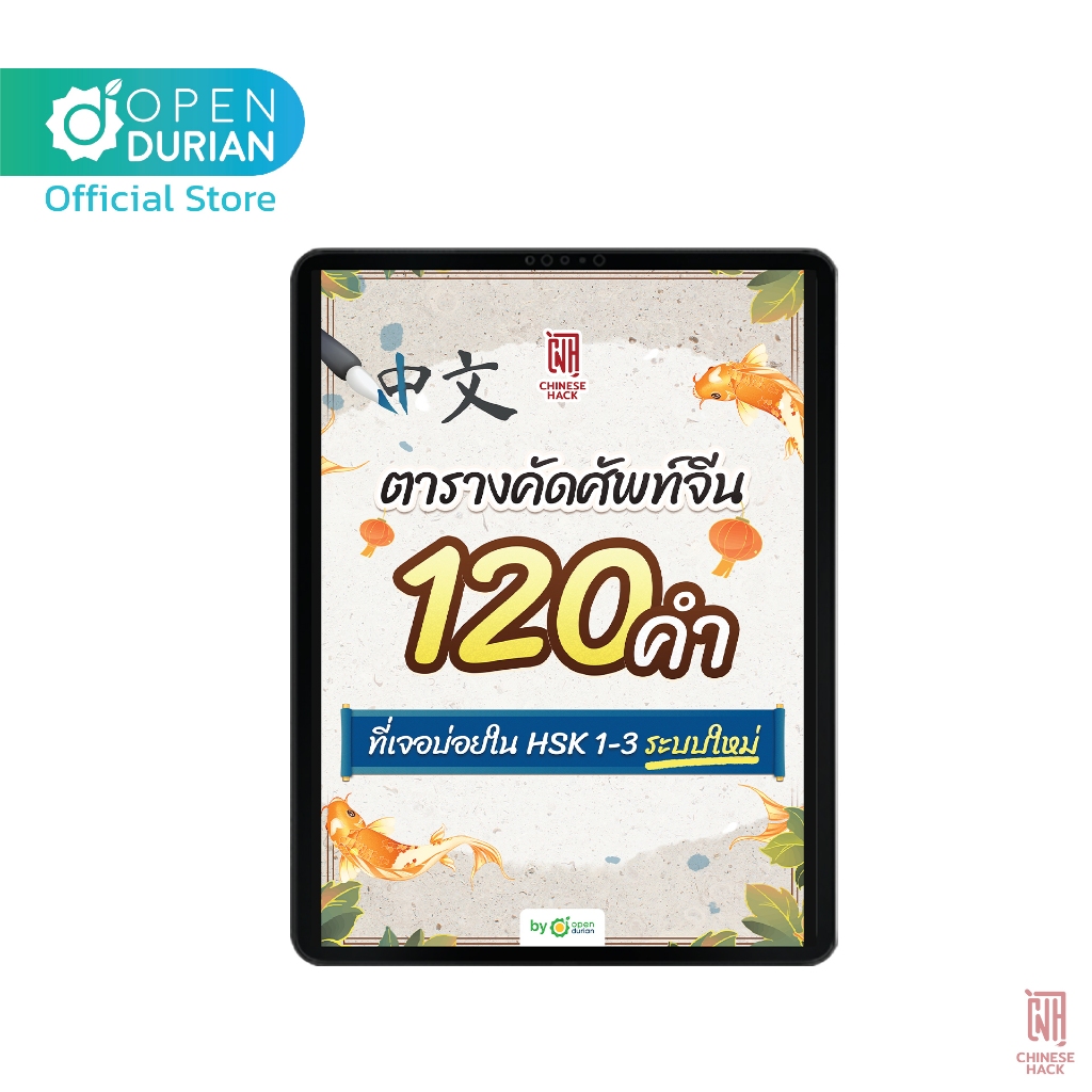 E-book คัดศัพท์จีนระบบใหม่ 120 คำ ตัวช่วยจำศัพท์สำหรับคนเริ่มเรียนจีน หนังสือภาษาจีน ภาษาจีน OpenDur
