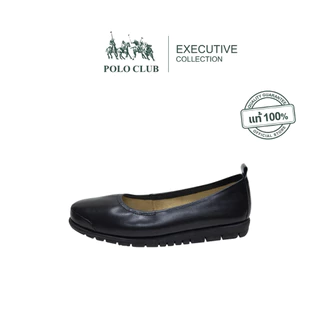 POLO CLUB รองเท้าหนัง รุ่น EX-1562 สีดำ | รองเท้าคัดชูผู้หญิง