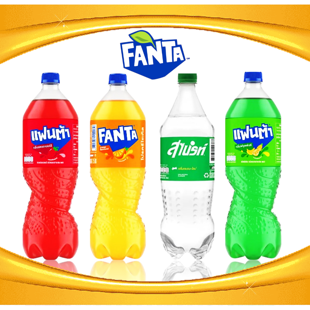 แฟนต้าน้ำเขียว เครื่องดื่ม น้ำอัดลมพร้อมดื่ม ตรา Fanta (แฟนต้า) สไปร Sprite จำนวน 6 ขวด ขนาด 1.25 ลิตร