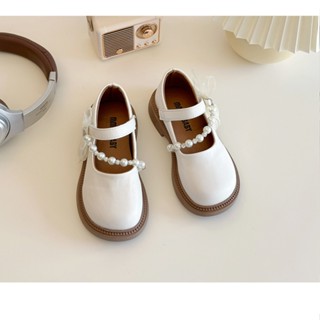 KIDSZONE รองเท้าคัทชูเด็กผู้หญิงแบบสวม ติดเม็ดไข่มุก รุ่น V8…