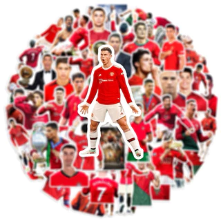 สติ๊กเกอร์ Ronaldo 70 โรนัลโด้ 50ชิน Real Madrid cr7 ฟุตบอล มาดริด แมนยู บาร์ซ่า บาซ่า ronaldo liverpool เสื้อ บอล messi
