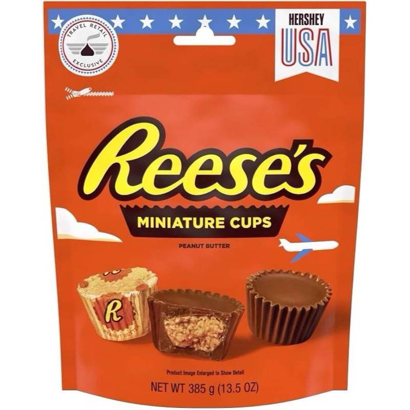 Reese’s Miniature Cups Peanut Butter Exclusive น้ำหนัก 385 กรัม สินค้าจาก USA