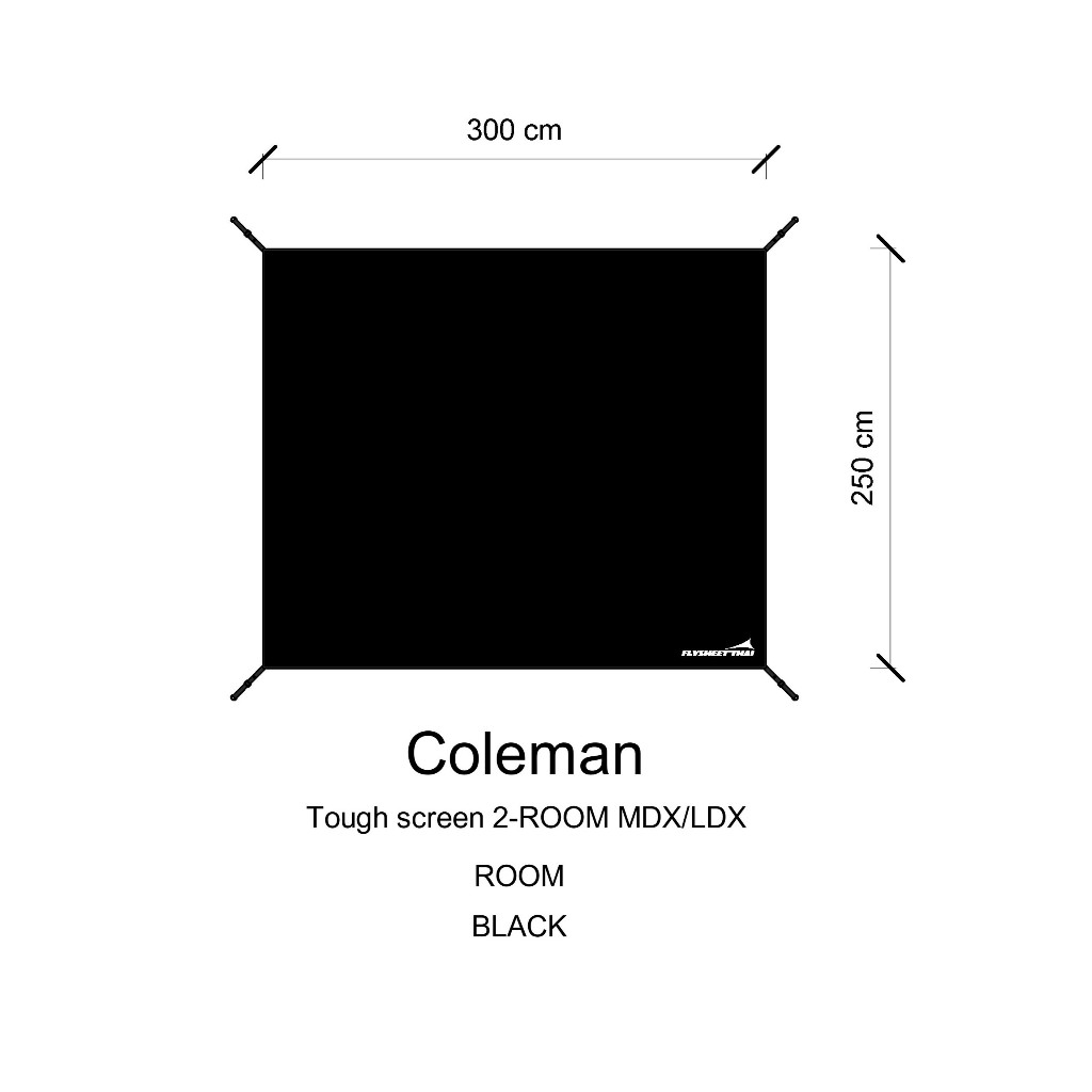 กราวชีท Coleman Tough screen 2 Room MDX/LDX/DX3025 (ROOM) (3.00x2.50) ผ้าปูเต็นท์