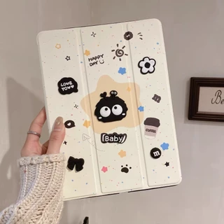 010.เคสฝาพับ ลายการ์ตูน สําหรับ Samsung Galaxy Tab S6 lite/Tab A7 lite/Tab A11 A9 Plus Tab S10 S9 FE S9FE มีช่องใส่ปากกา