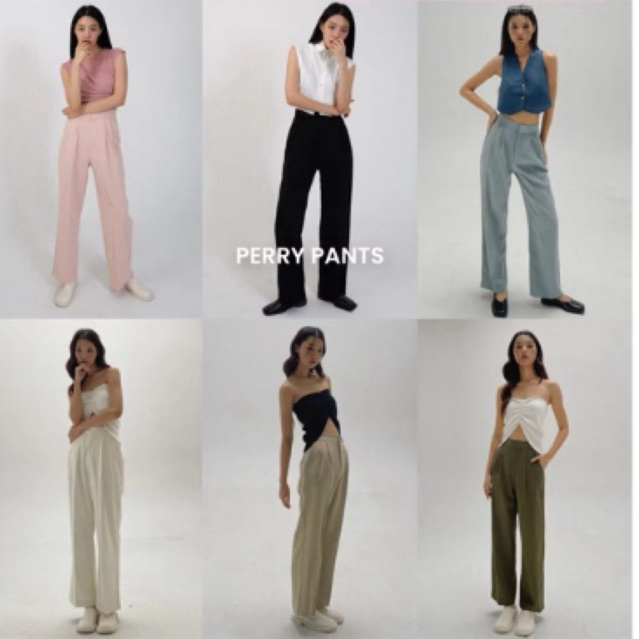 กางเกงขายาว Toplist-Perry pants สีดำ
