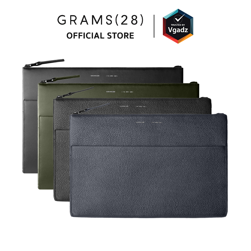 GRAMS(28) - ซองสำหรับใส่ MacBook Air 13" (M2/M3) / MacBook Pro 13" (M1/M2) รุ่น 114 Leather Folio