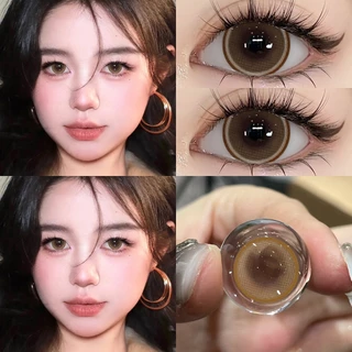 【0.00~4.00】UYAAI คู่คอนแทคเลนส์สี มีค่าสายตา Pearl รายเดือน ชุดคอนแทคเลนส์ รายเดือน 14.0-14.5mm