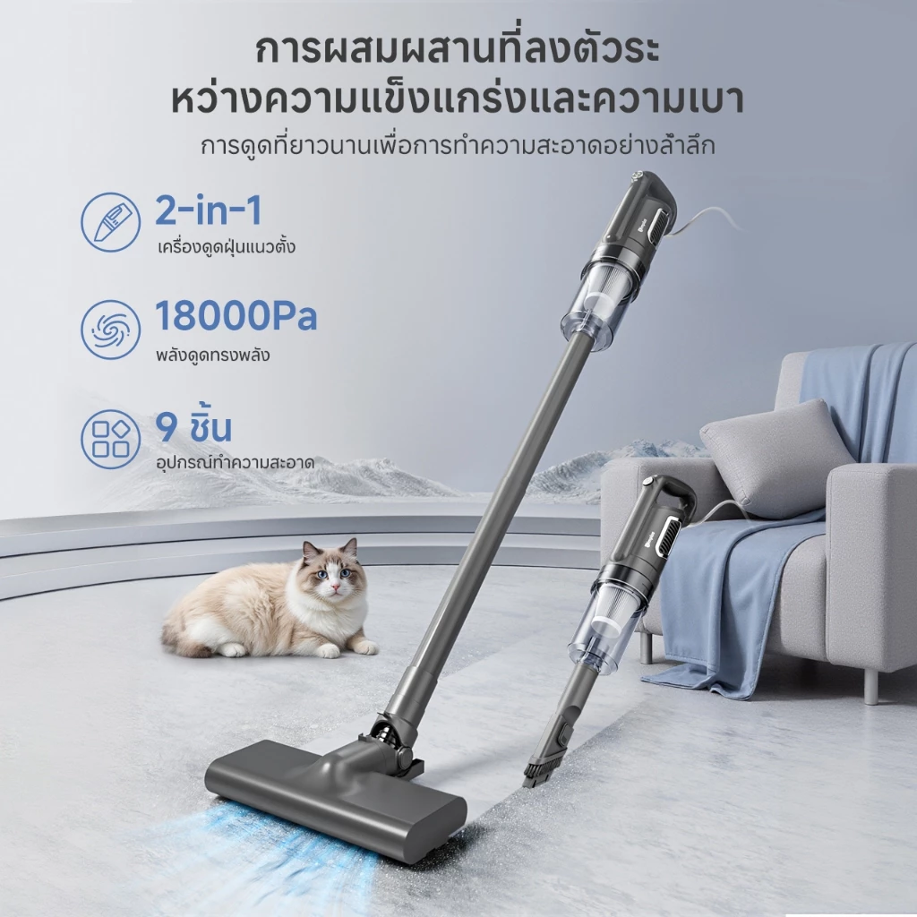 Simplus x PP Krit เครื่องดูดฝุ่น 18000PA มีสาย XCQH011 thumbnail 5