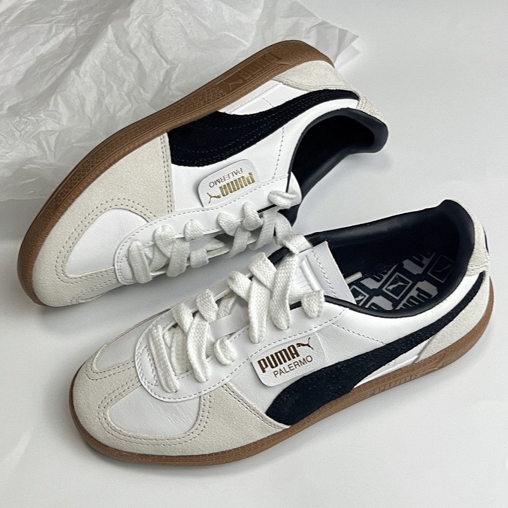 รองเท้า Puma Palermo Lth ของแท้ รองเท้าลำลองสำหรับผู้ชายและผู้หญิง รองเท้ากีฬา