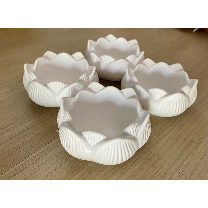 เชิงเทียนดอกบัว 3D แฮนด์เมด ปูนปั้น วางเทียน วางผางประทีป แต่งบ้าน ราคาถูก พร้อมส่ง – โปรปัง