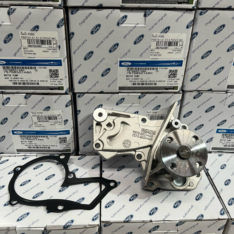 ปั้มน้ำ FORD FIESTA 1.4,1.5,1.5 ,ECO SPORTS,FOCUS MK3 1.6 FoMoco แท้+ปะเก็นเหล็ก (7S7G8501A8C) รับปร